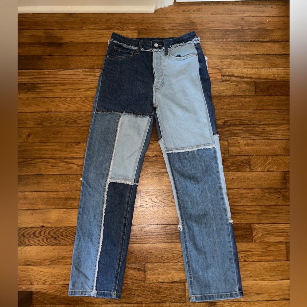 Cute multi-fabric jeans from Target